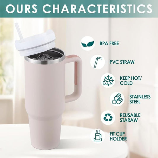 1200ml Tumbler with Lid and Straw Home Improvement