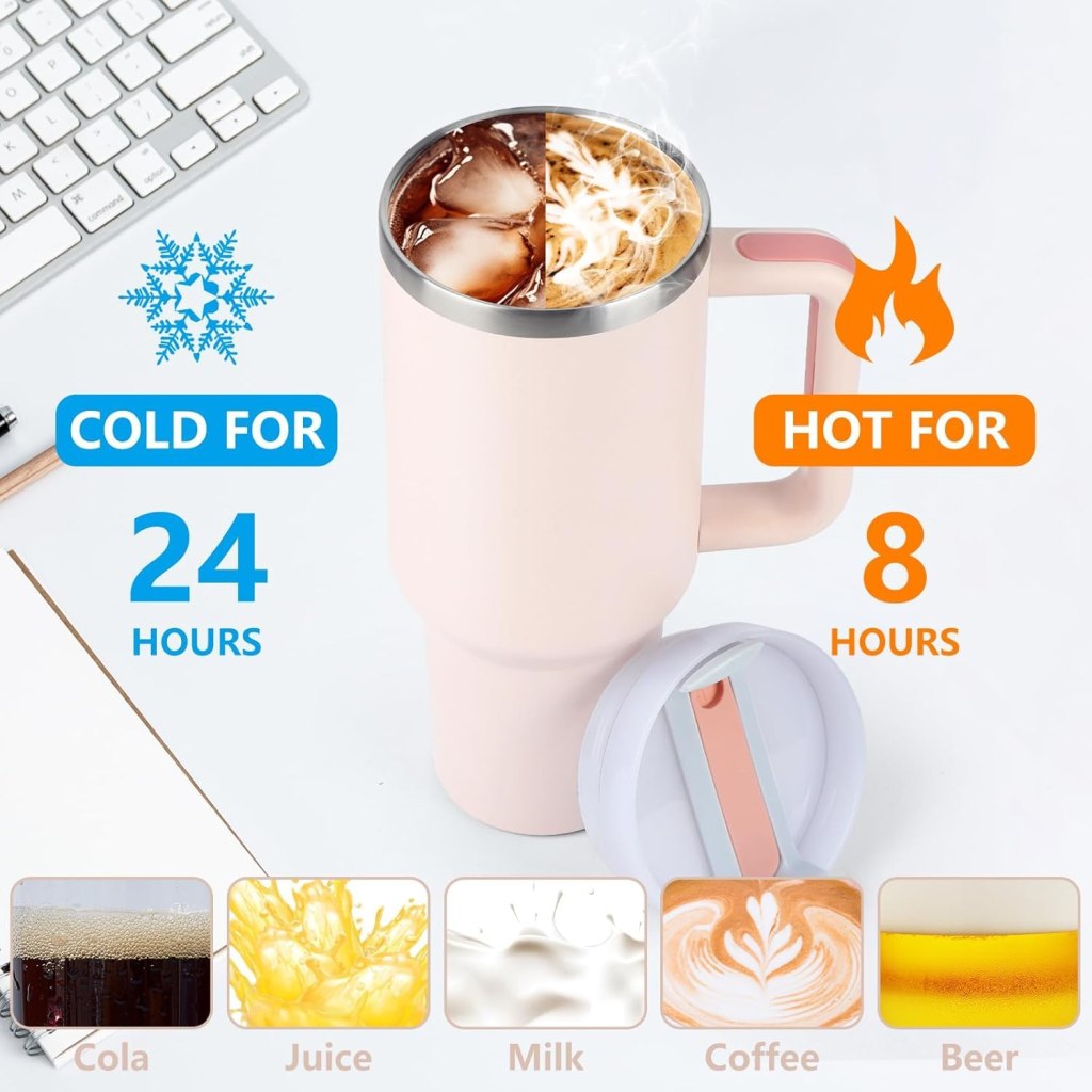 1200ml Tumbler with Lid and Straw Home Improvement