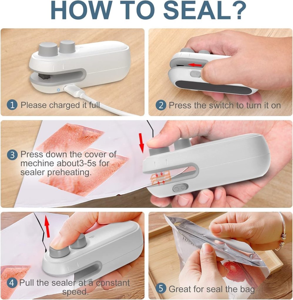 Usb Sealer Machine (2 in 1) Home & Kitchen.