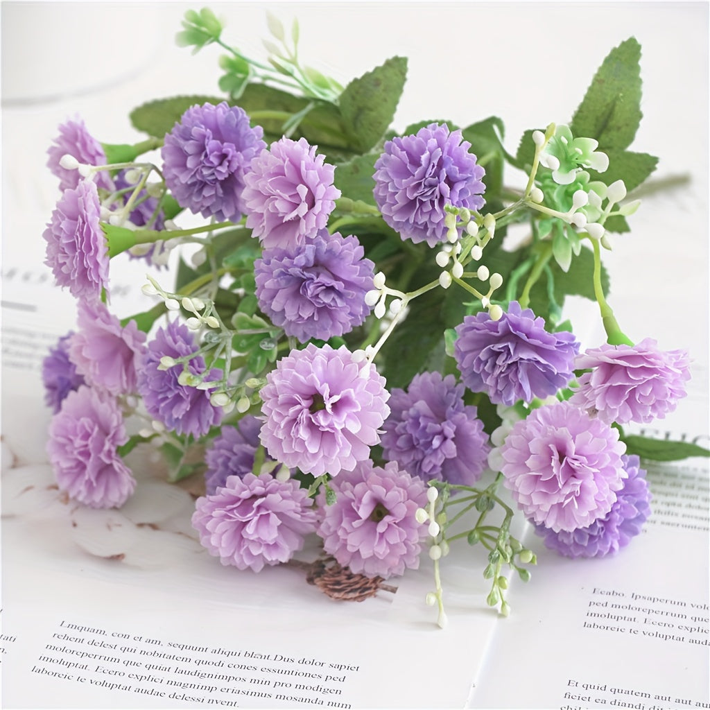 Artificial Flowers, 1pc, 20 Heads Artificial Flowers, Fake Hydrangeas, Wedding Flowers For Home Hotel Decorations Valentine's Day Gifts Birthday Gifts, Teacher Appreciation Gifts, Graduation For Teacher.