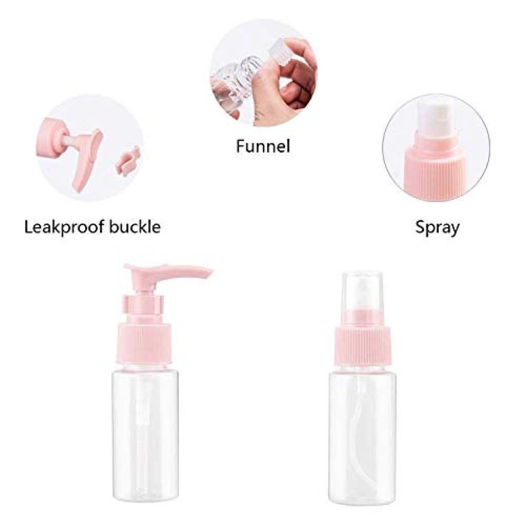 Bottles for Cosmetic and Travel Toiletries with Storage Bag