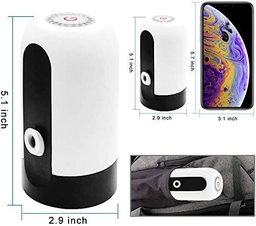 Konquer TimeS KTS Automatic Wireless Water Can Dispenser Pump for 20 Litre Bottle Can, White/Black