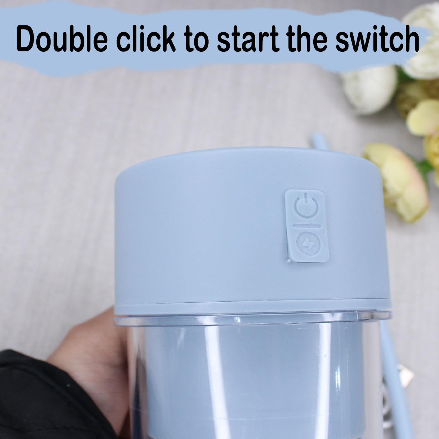 Portable Blender For Juices/Smoothies/Cold Coffee | 420 ml | USB Rechargeable | 1500mAh Battery Mini Juicer Blender- 1 Pcs