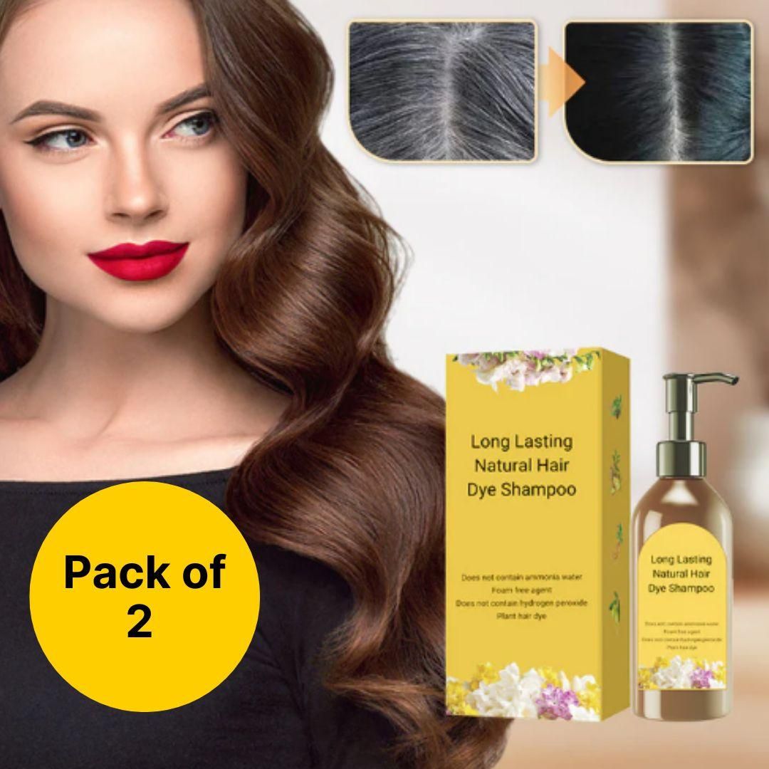 Long Lasting Natural Hair Dye Shampoo 100 ML (Pack of 2) : DRC