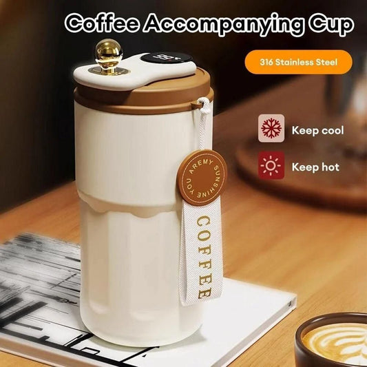 Stainless Steel Hot and Cold Vacuum Insulated Temperature Display Coffee Mug : DRC