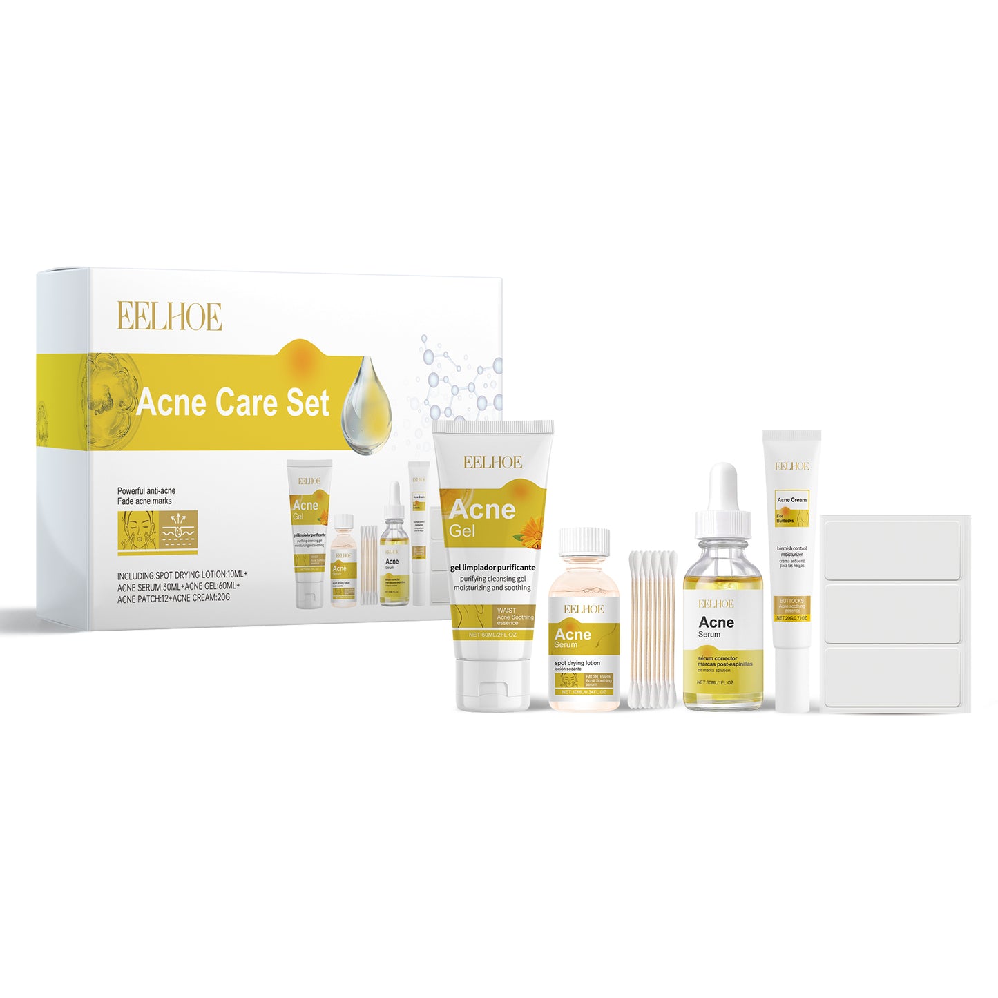 Acne Skin Care Set Skin Care For Acne Skin Is Suitable For Moisturizing And Beautify Soft Skin