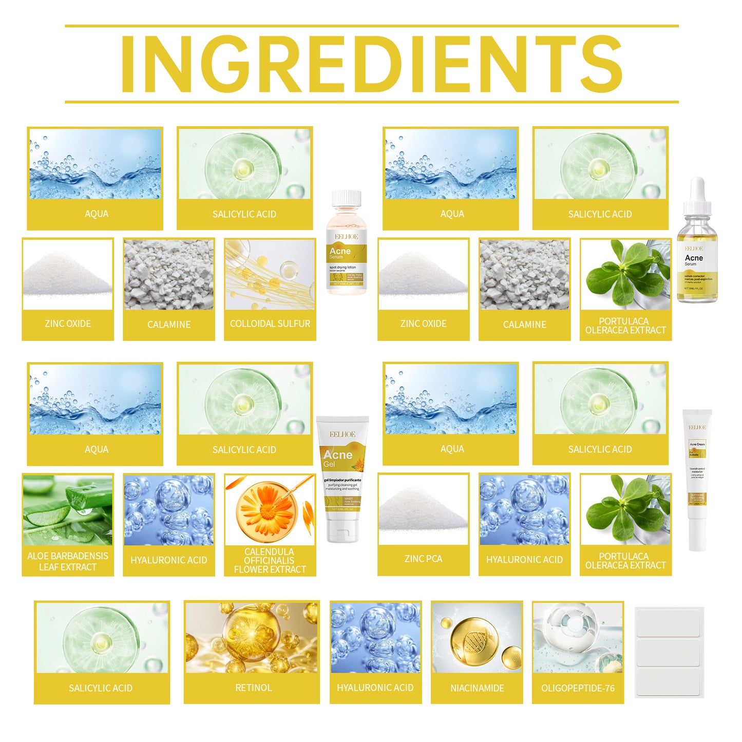 Acne Skin Care Set Skin Care For Acne Skin Is Suitable For Moisturizing And Beautify Soft Skin