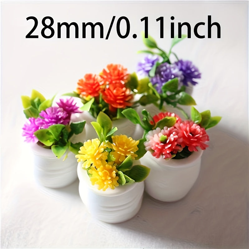 Miniature Potted Plants (5pcs/set) - Colorful, Perfect for Halloween and Christmas Gift : US.