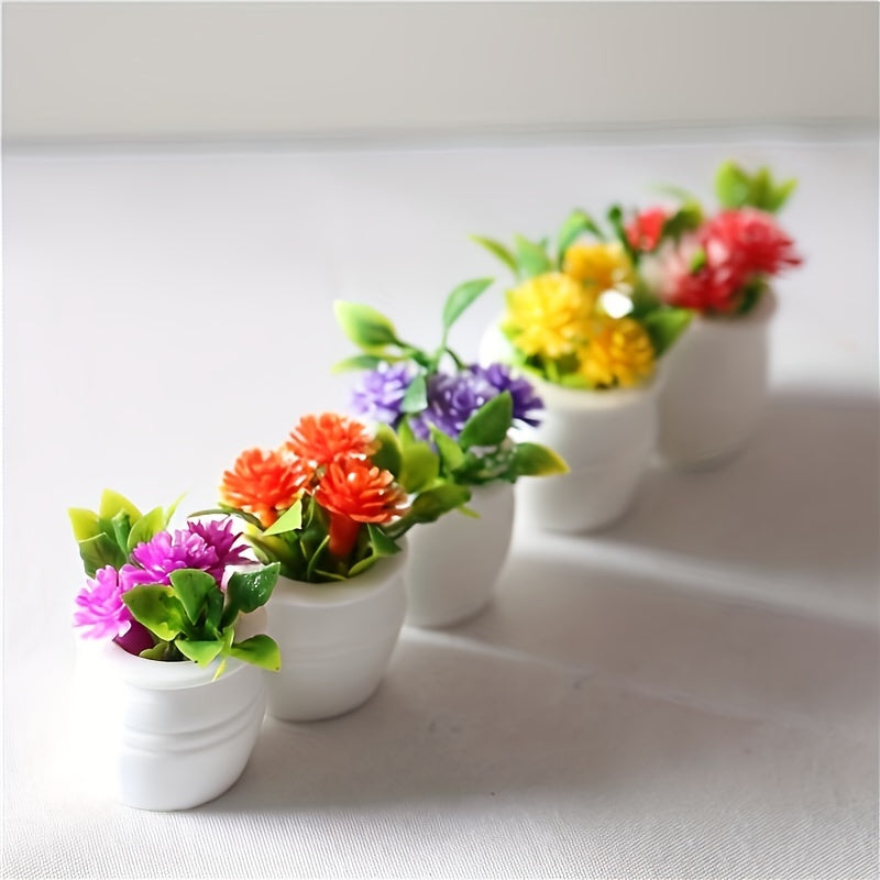 Miniature Potted Plants (5pcs/set) - Colorful, Perfect for Halloween and Christmas Gift : US.