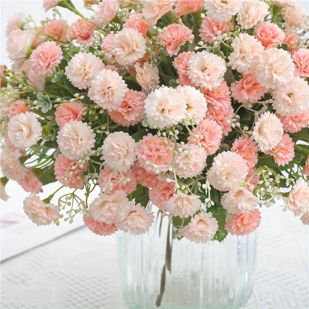 Artificial Flowers, 1pc, 20 Heads Artificial Flowers, Fake Hydrangeas, Wedding Flowers For Home Hotel Decorations Valentine's Day Gifts Birthday Gifts, Teacher Appreciation Gifts, Graduation For Teacher.