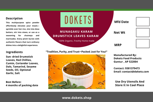 Drumstick Leaves Spice Podi / Munagaku karam Podi / Drumstick Leaves Spice Powder / Moringa Powder