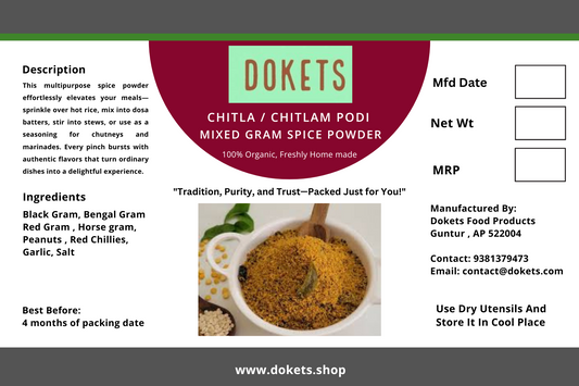 Chitlam / Chitla Spice Podi / Mixed Gram Spice Powder