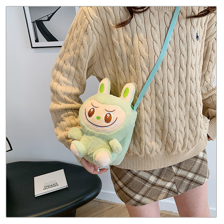 Bubble Rabbit Labubu Plush Cartoon Backpack Crossbody Mat Labubu Children's Bag Manufacturer
