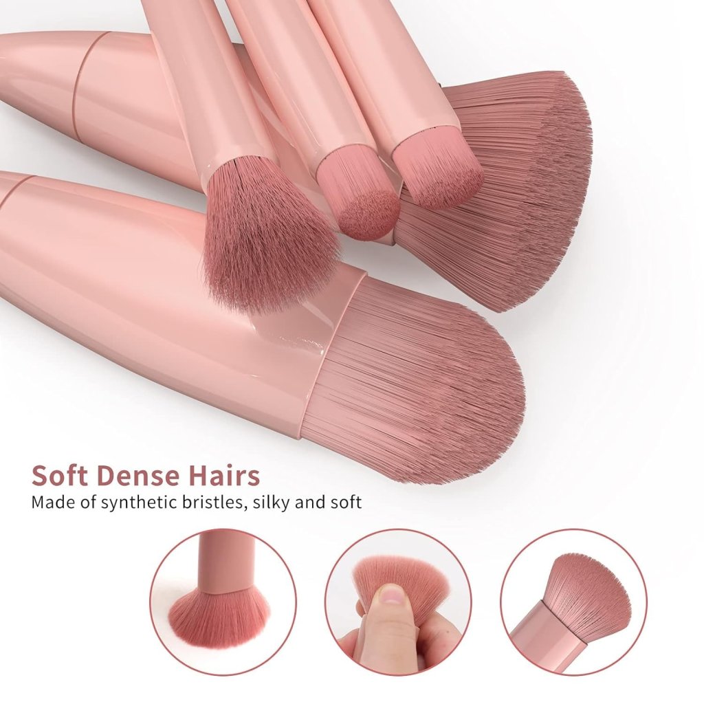 Makeup Brush Set With Mirror Case Beauty Products.