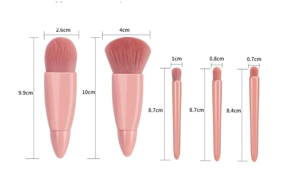 Makeup Brush Set With Mirror Case Beauty Products.
