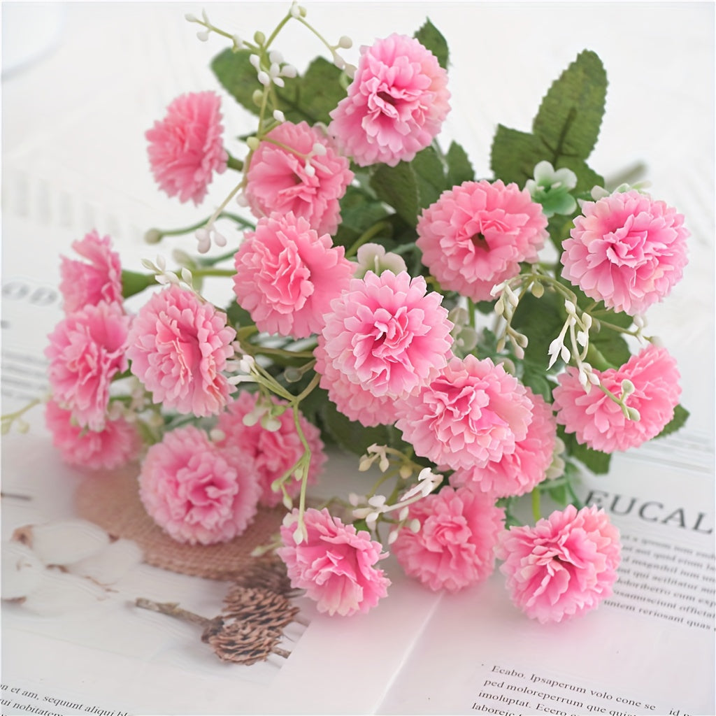 Artificial Flowers, 1pc, 20 Heads Artificial Flowers, Fake Hydrangeas, Wedding Flowers For Home Hotel Decorations Valentine's Day Gifts Birthday Gifts, Teacher Appreciation Gifts, Graduation For Teacher.