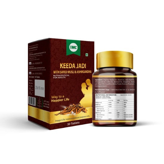 Keeda Jadi with Safed Musli & Ashwagandha (30 tab) - Dokets Shop