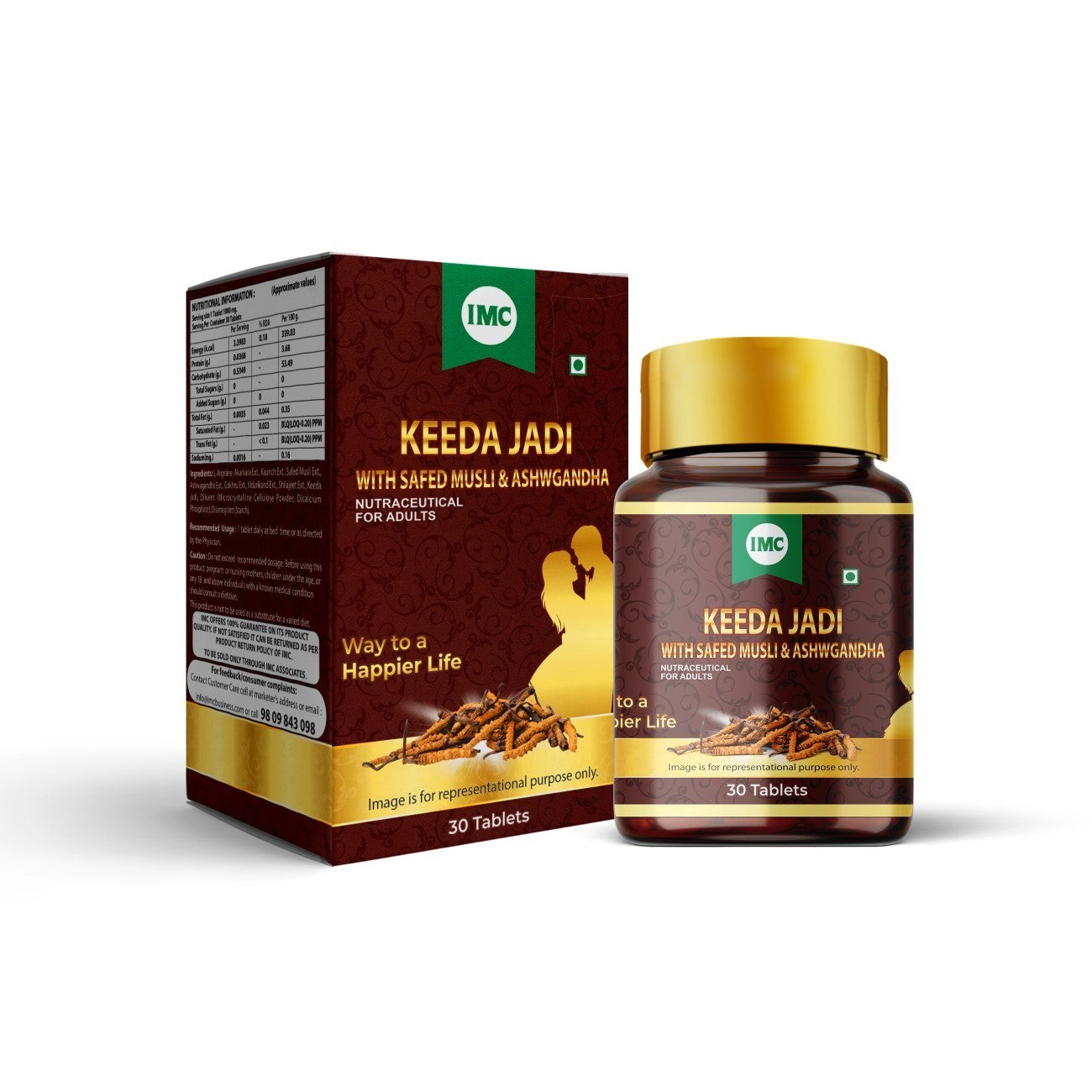 Keeda Jadi with Safed Musli & Ashwagandha (30 tab) - Dokets Shop