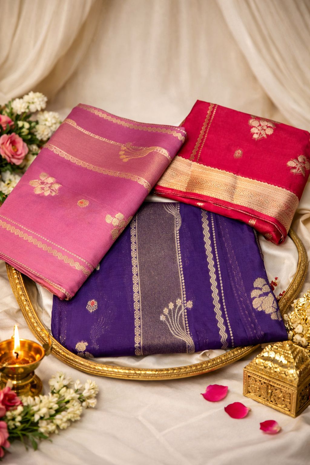 Kanchipuram Silk Sarees : Set 1