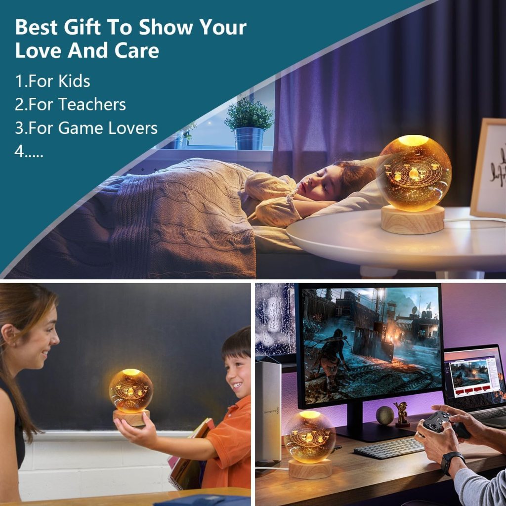 Crystal Ball (3D) Night Lamp Home