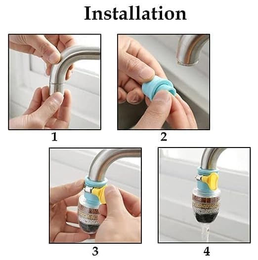 Generic Fine Filter Faucet Anti-Splash Water Saving Shower Head, Activated Carbon Water Filters, Universal Interface