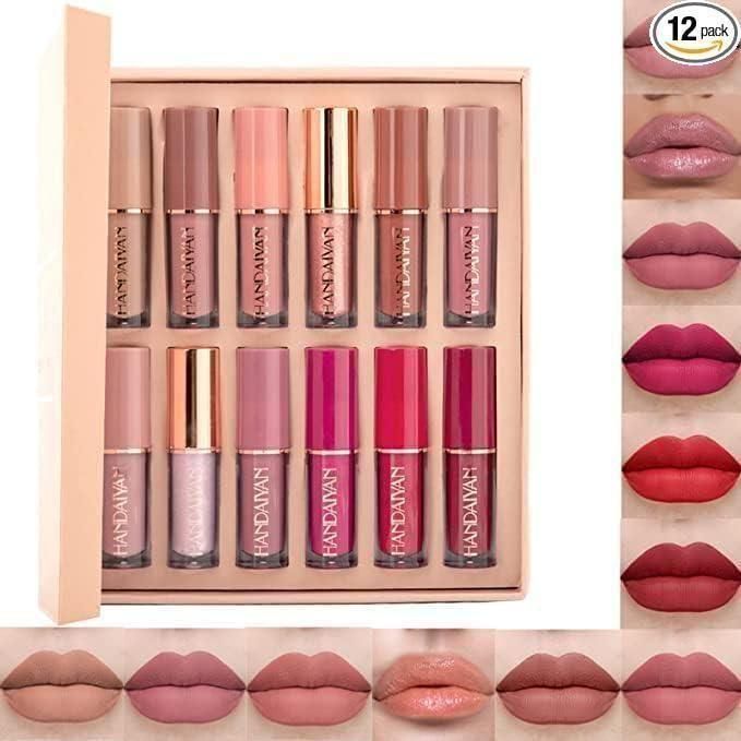 Velvet Matte Liquid Lipstick Set 12 Pcs