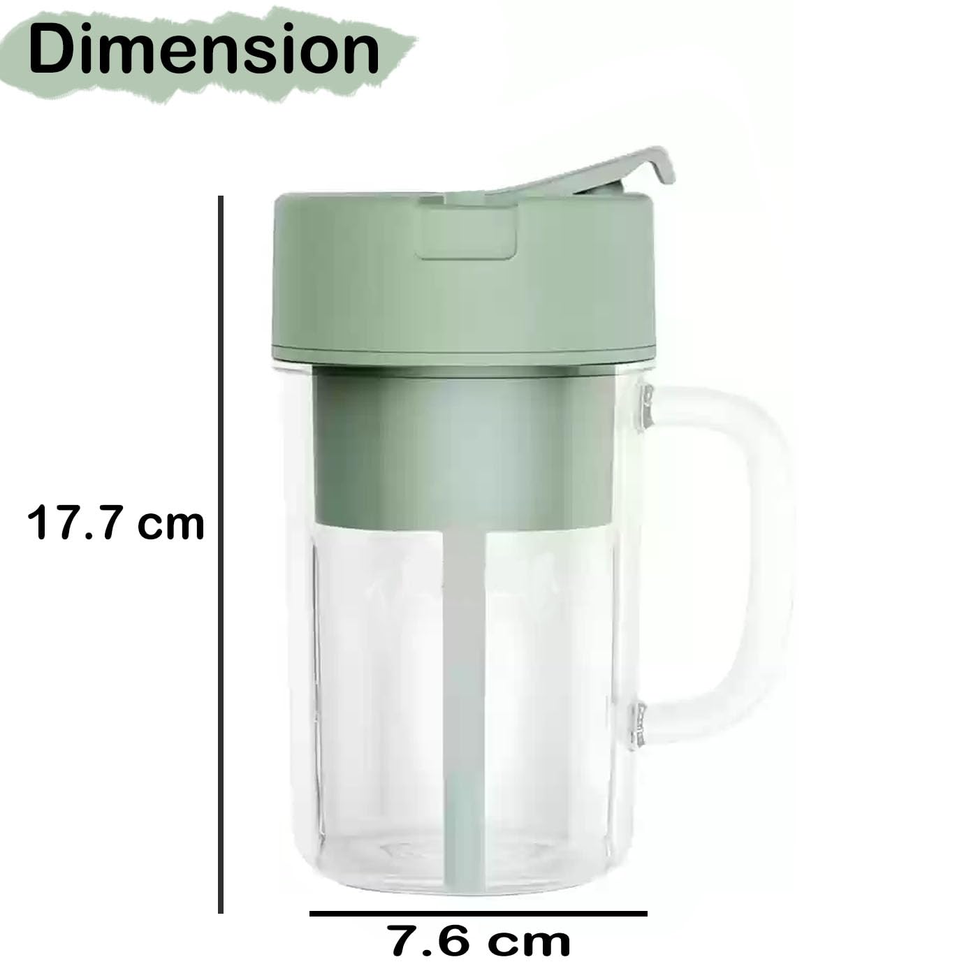 Portable Blender For Juices/Smoothies/Cold Coffee | 420 ml | USB Rechargeable | 1500mAh Battery Mini Juicer Blender- 1 Pcs