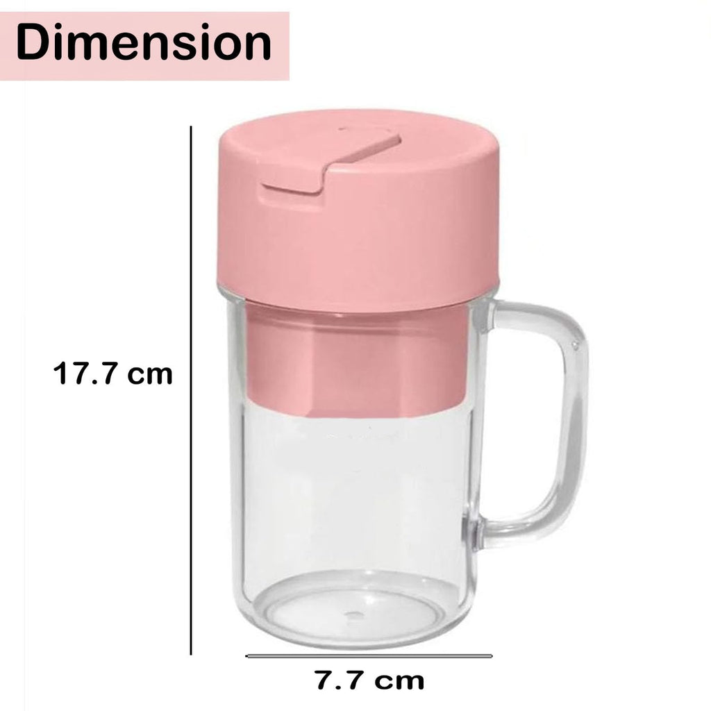 Portable Blender For Juices/Smoothies/Cold Coffee | 420 ml | USB Rechargeable | 1500mAh Battery Mini Juicer Blender- 1 Pcs