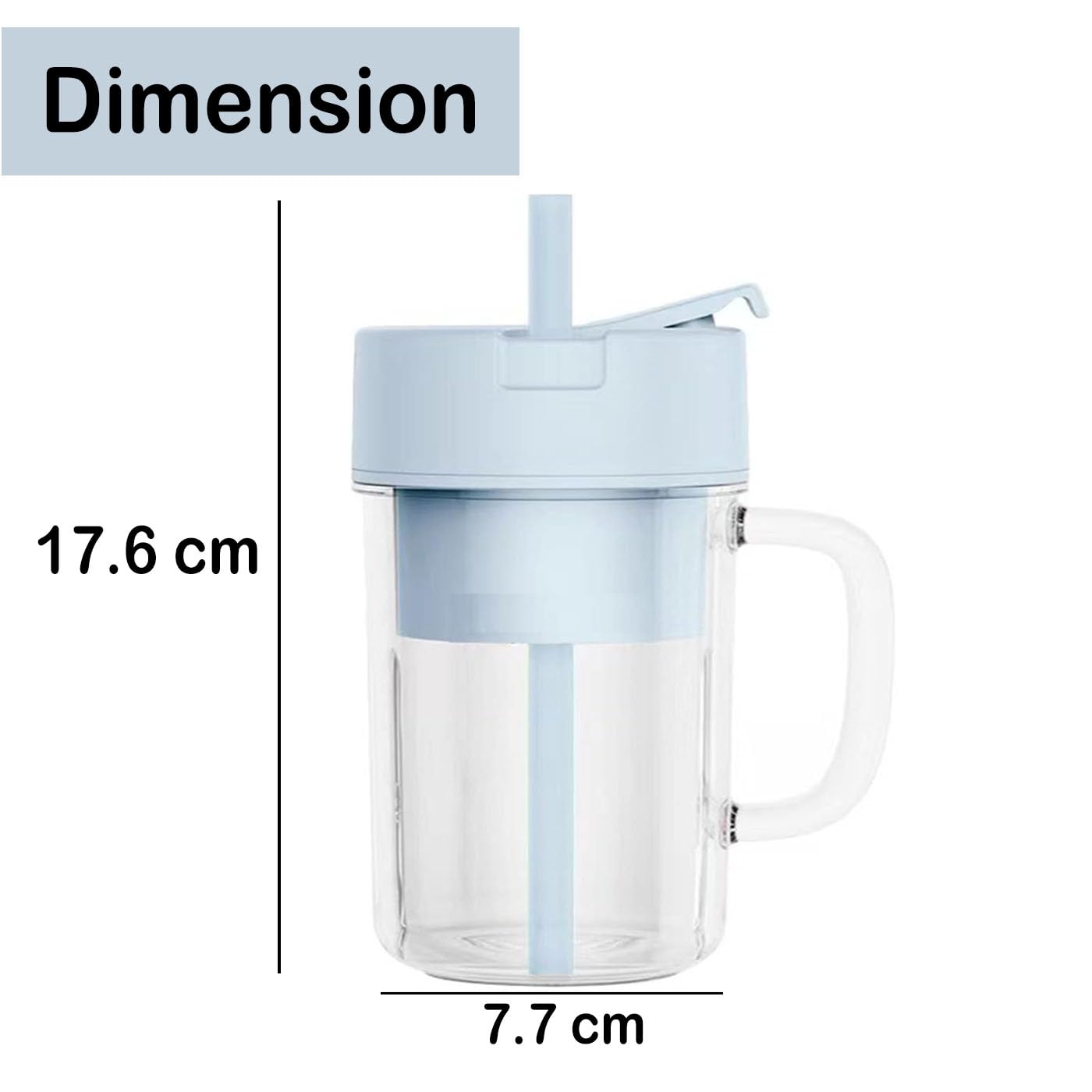 Portable Blender For Juices/Smoothies/Cold Coffee | 420 ml | USB Rechargeable | 1500mAh Battery Mini Juicer Blender- 1 Pcs