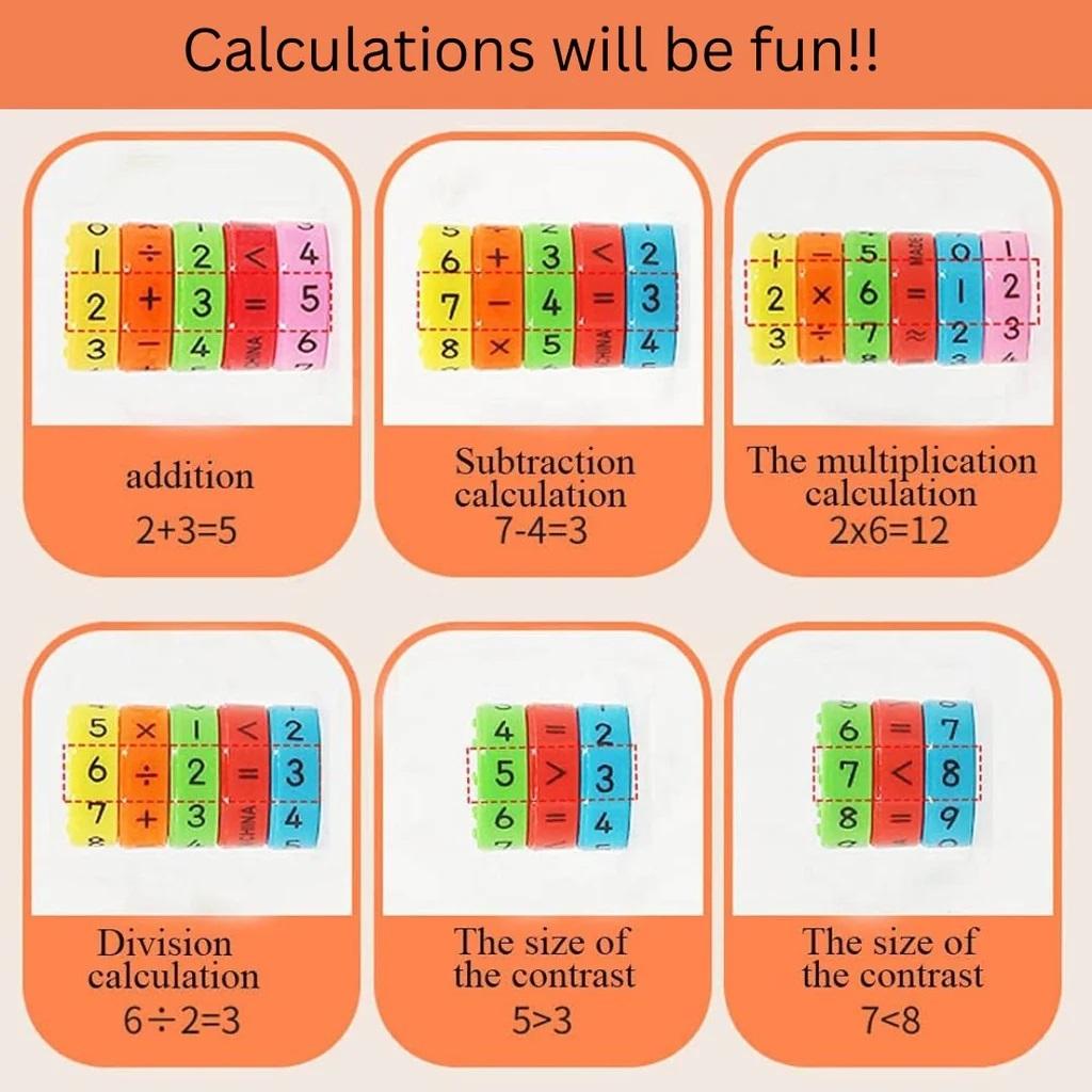 Math Wheel For Kids Education (Pack Of 1 ) ( 6 pieces) - Dokets Shop