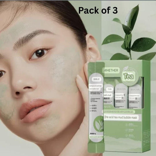 Compound Sour Tea Bubble Mask (Pack of 3) : DRC