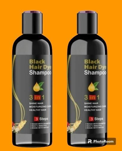 Unisex Instant Black Herbal Hair Dye Shampoo