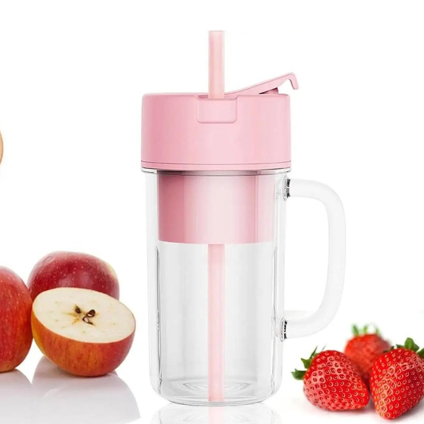 Portable Blender For Juices/Smoothies/Cold Coffee | 420 ml | USB Rechargeable | 1500mAh Battery Mini Juicer Blender- 1 Pcs