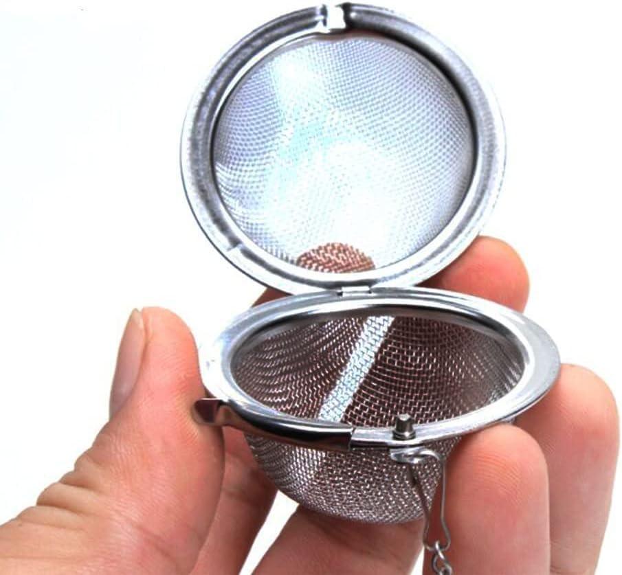Mesh Infuser Strainer with Extended Chain Hook for Loose Leaf Tea and Spices Kitchen Tool