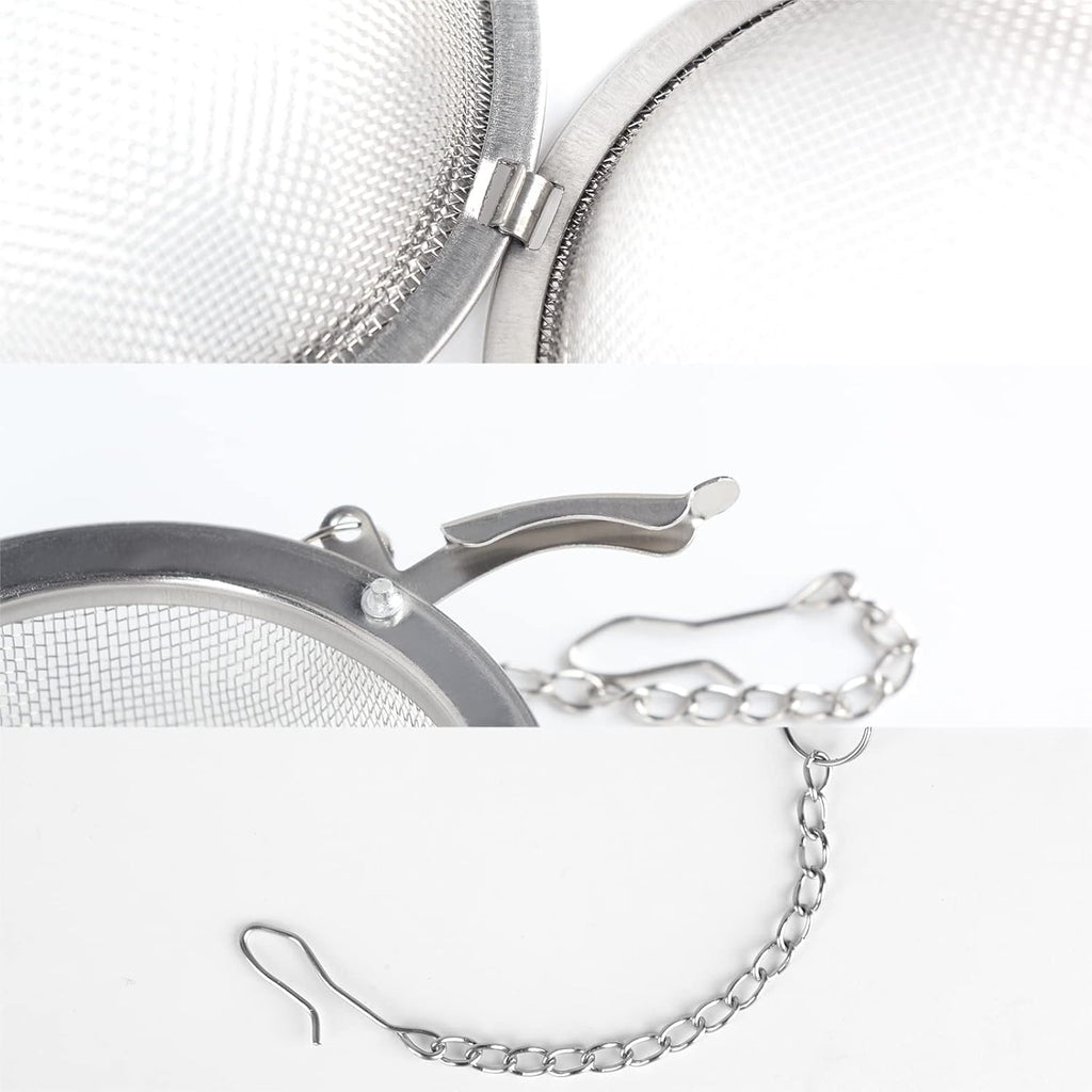 Mesh Infuser Strainer with Extended Chain Hook for Loose Leaf Tea and Spices Kitchen Tool