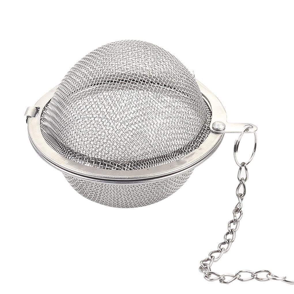 Mesh Infuser Strainer with Extended Chain Hook for Loose Leaf Tea and Spices Kitchen Tool