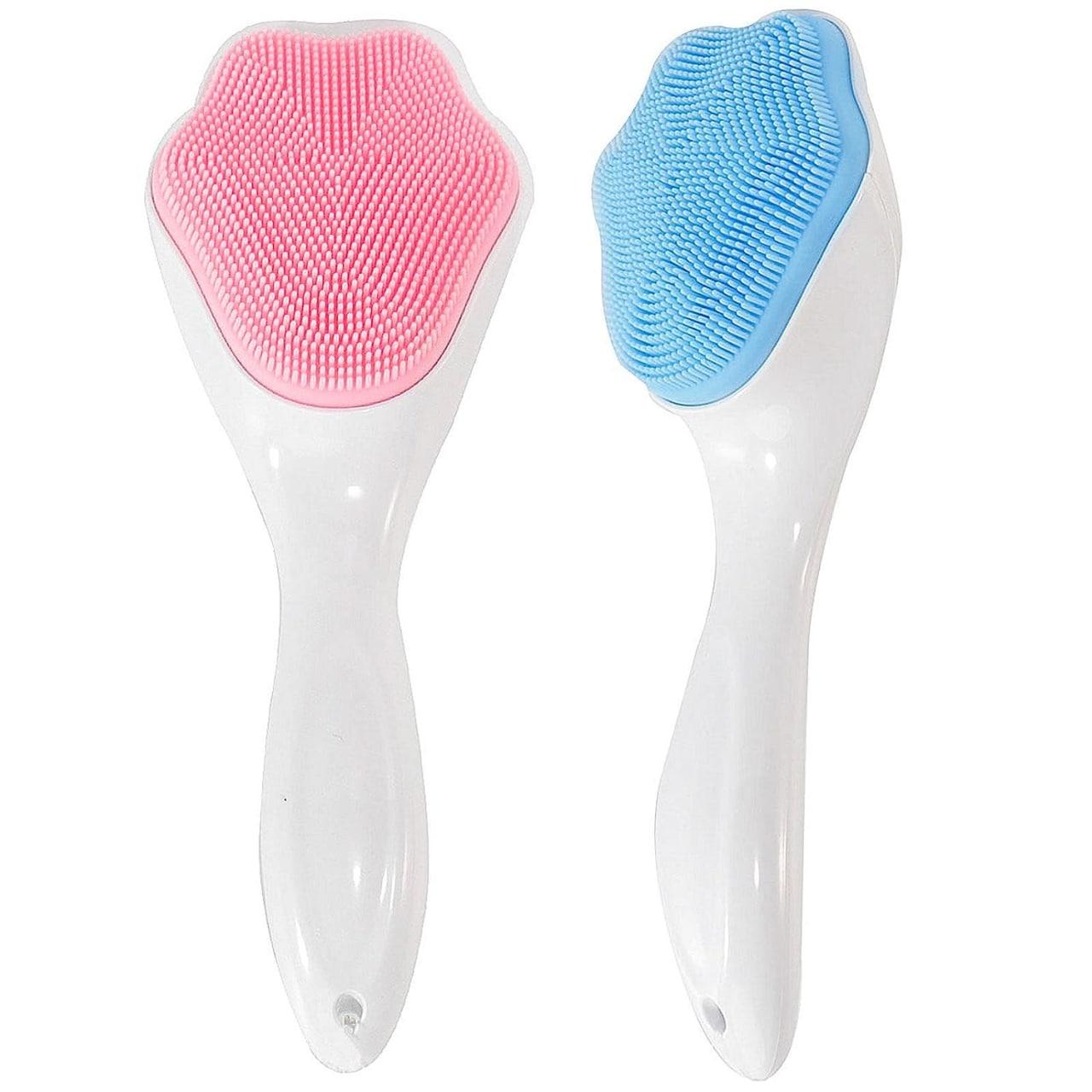 Silicone Facial Cleansing Brush, Skin Easy to Clean Scrubber : DRC