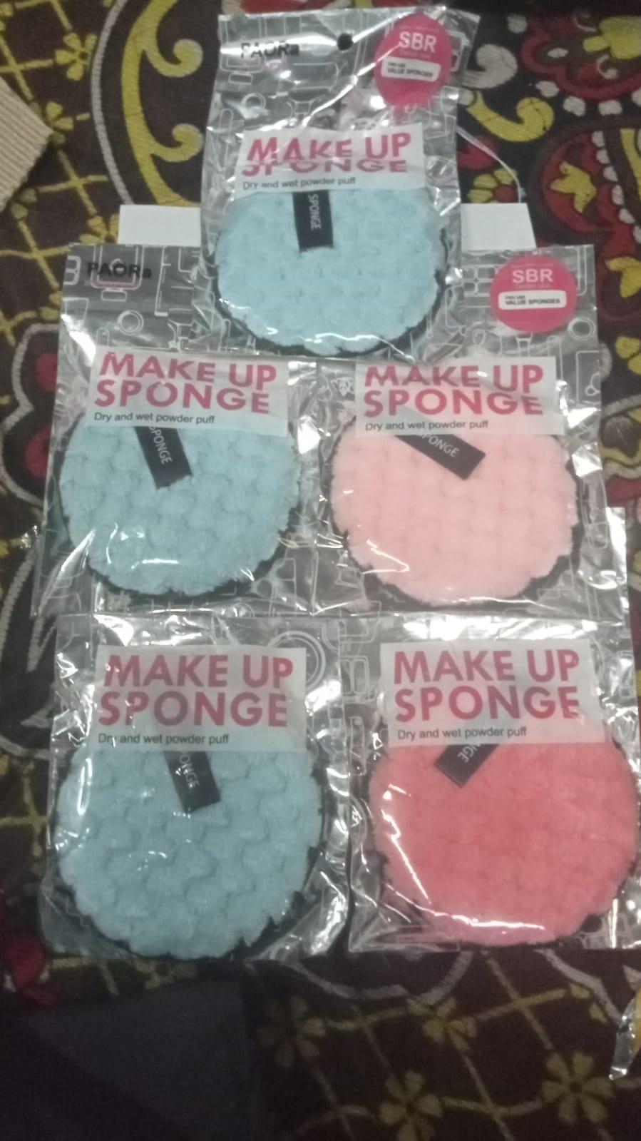 Microfiber Reusable Makeup Removal Sponge Pads For Deep Cleansing (Pack of 3) : DRC