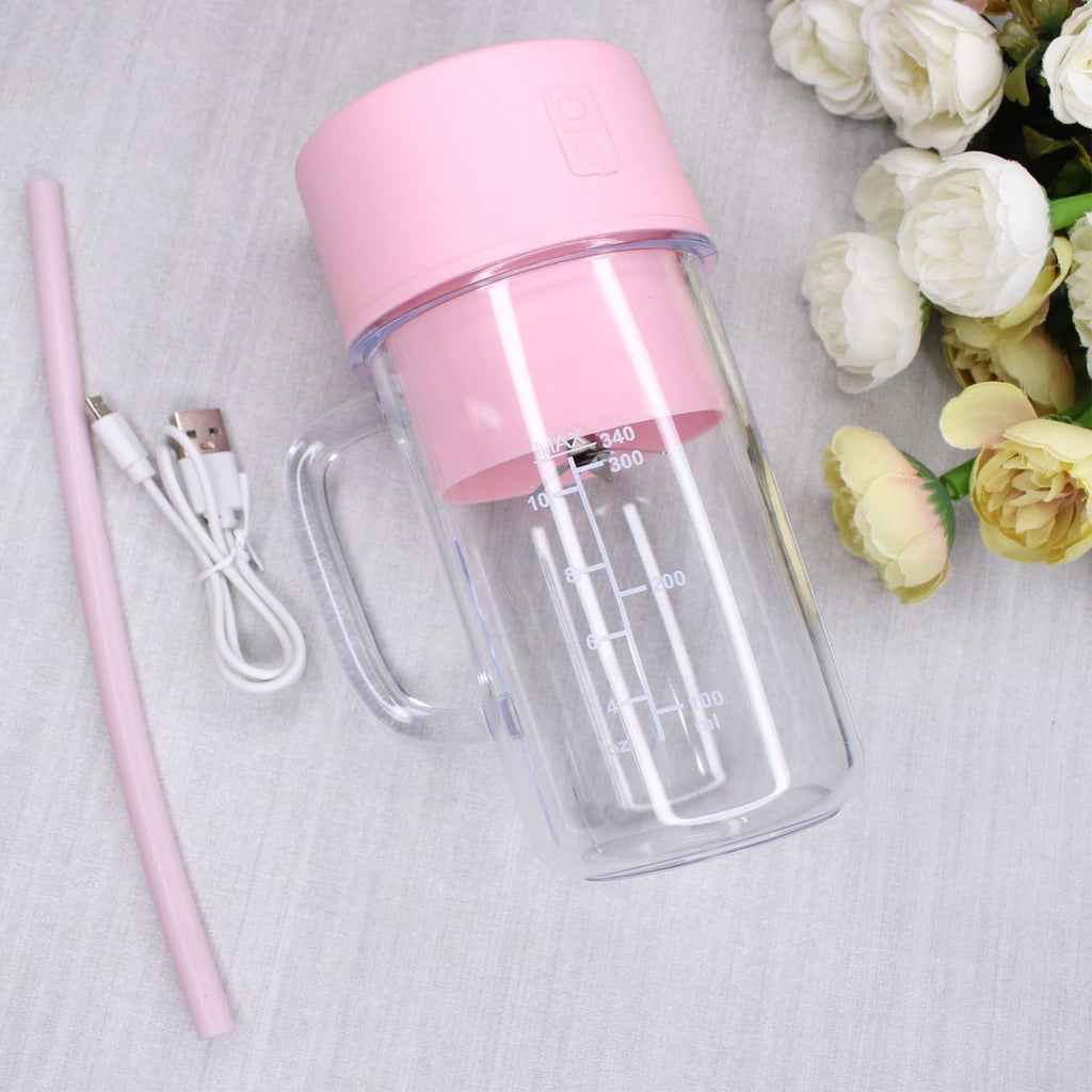 Portable Blender For Juices/Smoothies/Cold Coffee | 420 ml | USB Rechargeable | 1500mAh Battery Mini Juicer Blender- 1 Pcs