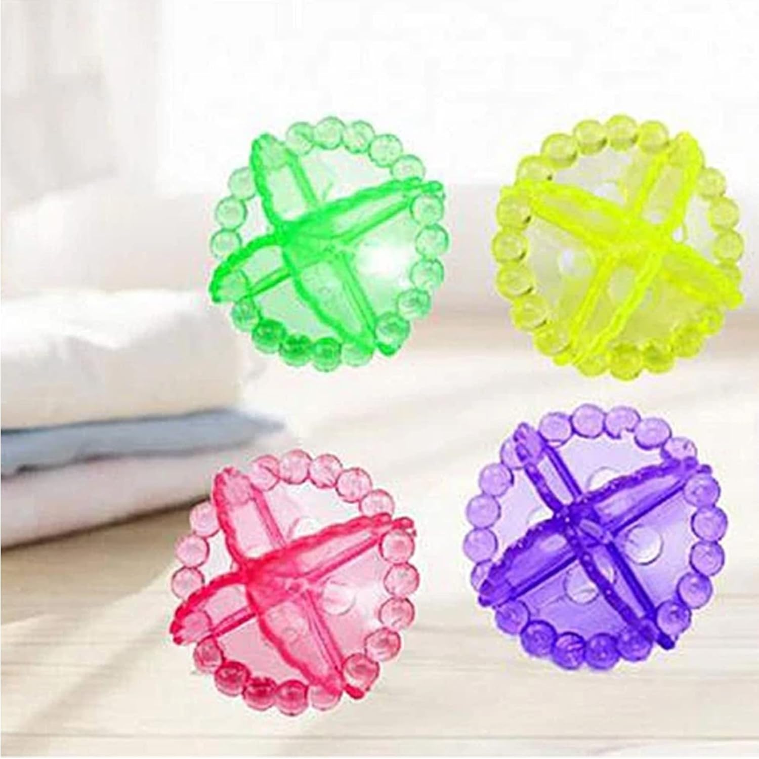 Laundry Washing Ball for Washing Machine & Cleaning (Pack of 4 - Color may vary)