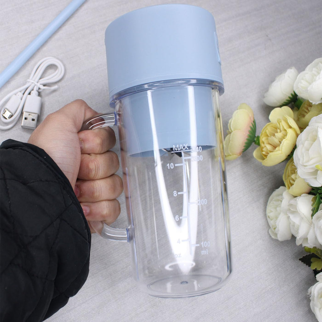 Portable Blender For Juices/Smoothies/Cold Coffee | 420 ml | USB Rechargeable | 1500mAh Battery Mini Juicer Blender- 1 Pcs