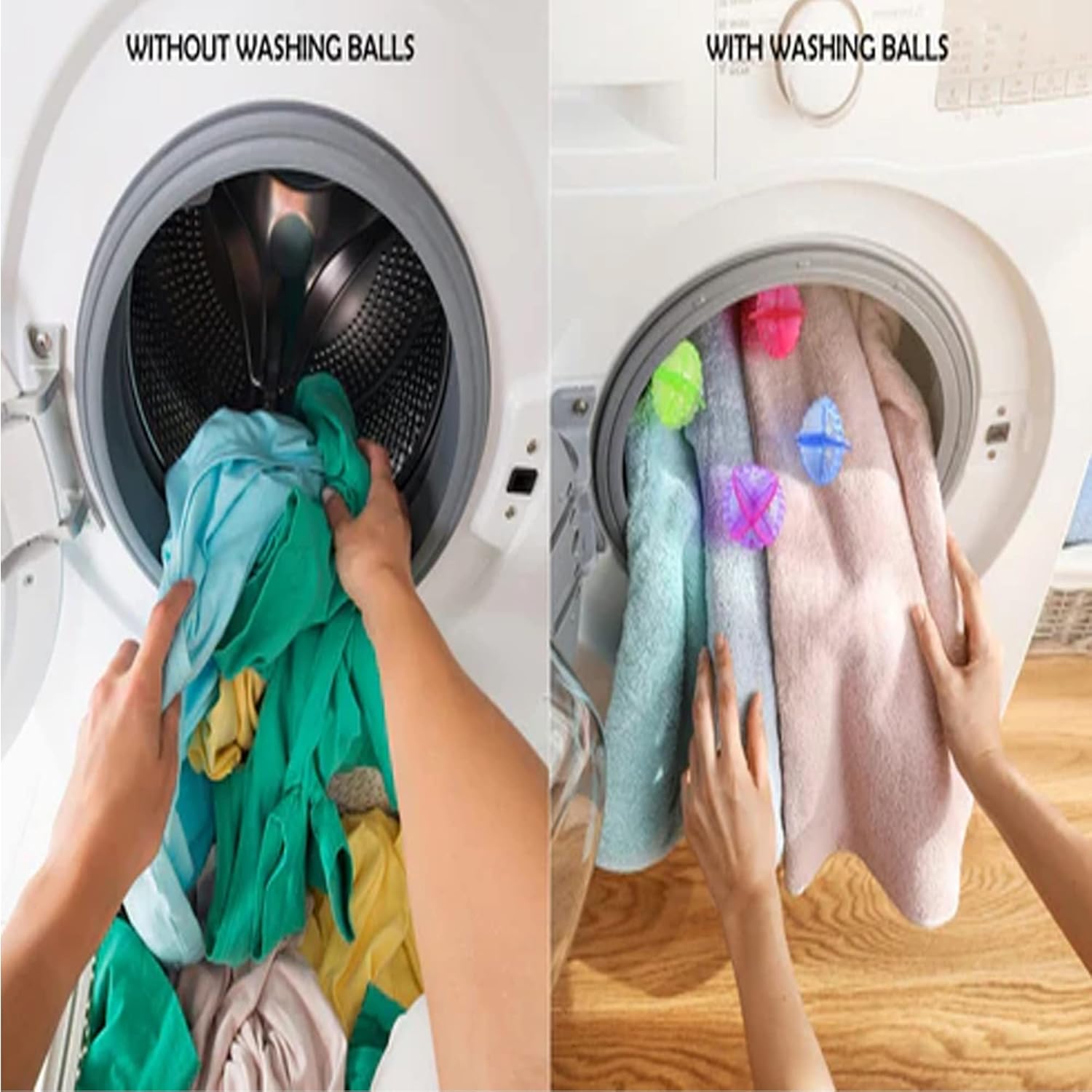 Laundry Washing Ball for Washing Machine & Cleaning (Pack of 4 - Color may vary)