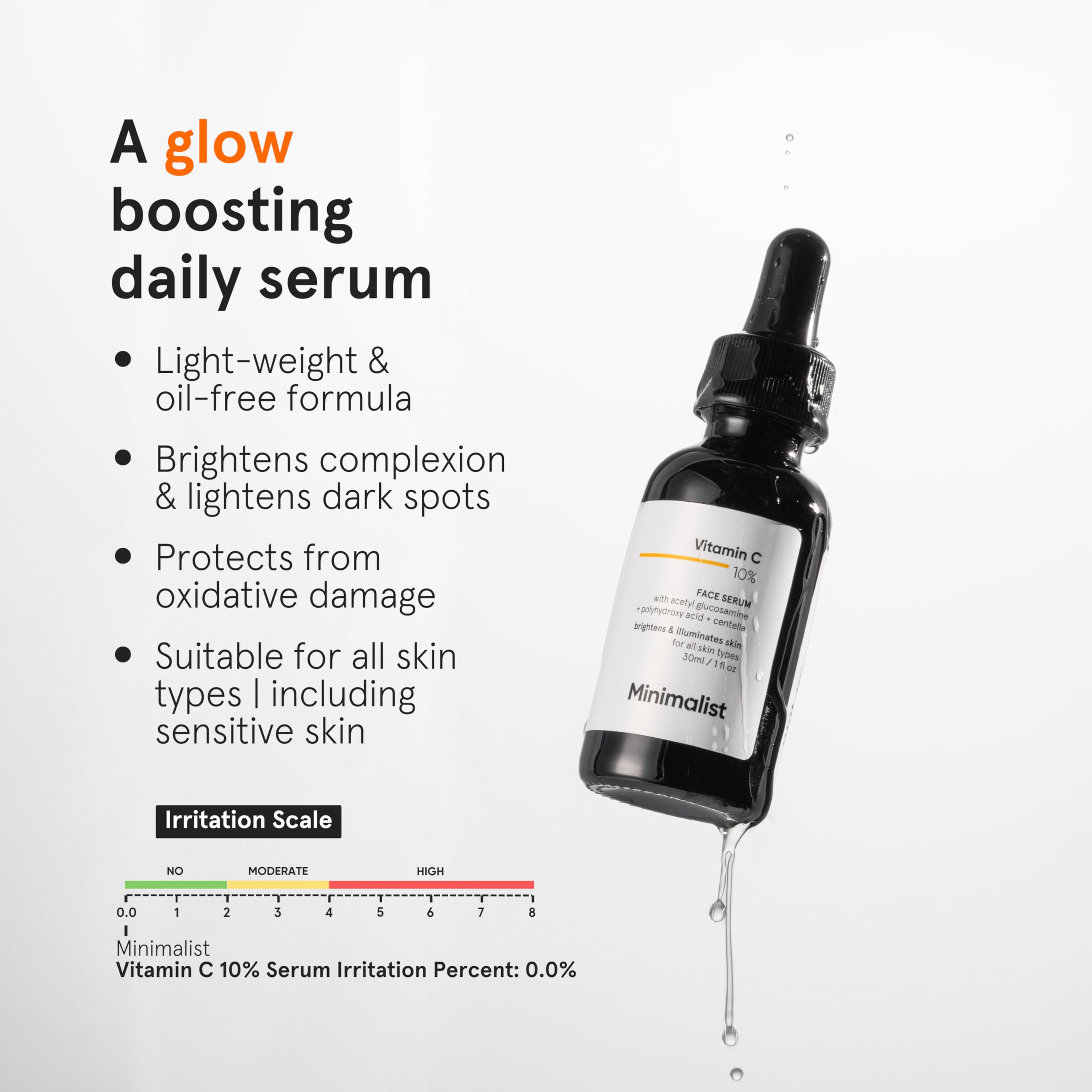 Minimalist Dull Skin, Dark Spots & Uneven Tone Treatment 10% Vitamin C Face Serum