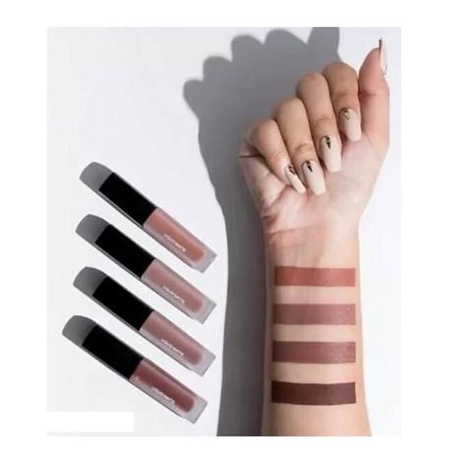 Nude Red Edition Different Shades Liquid Lipstick Set of 4 (16 ml)