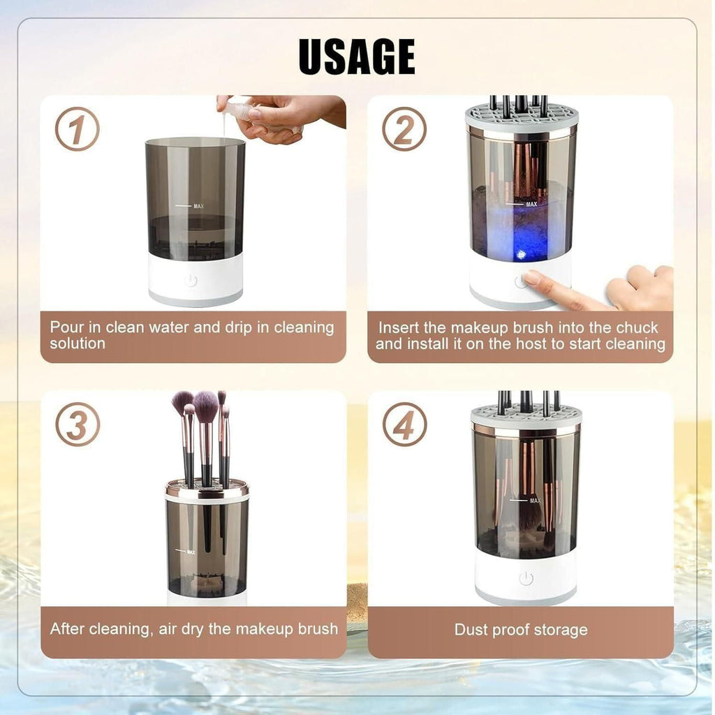 Make Up Brush Cleaner,Electric Brush Cleaner, USB Rechargeable Automatic Deep Cosmetic Cleaning Device : DRC
