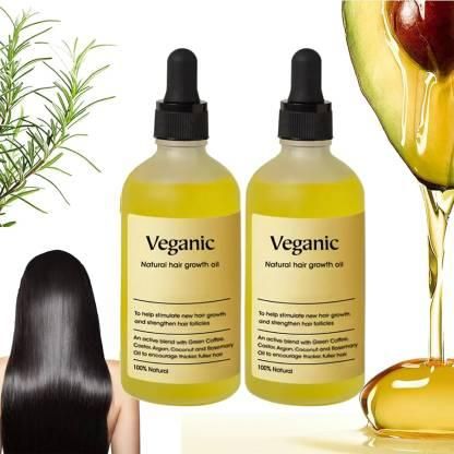 Vegan Natural Hair Growth Oil (Pack of 2)