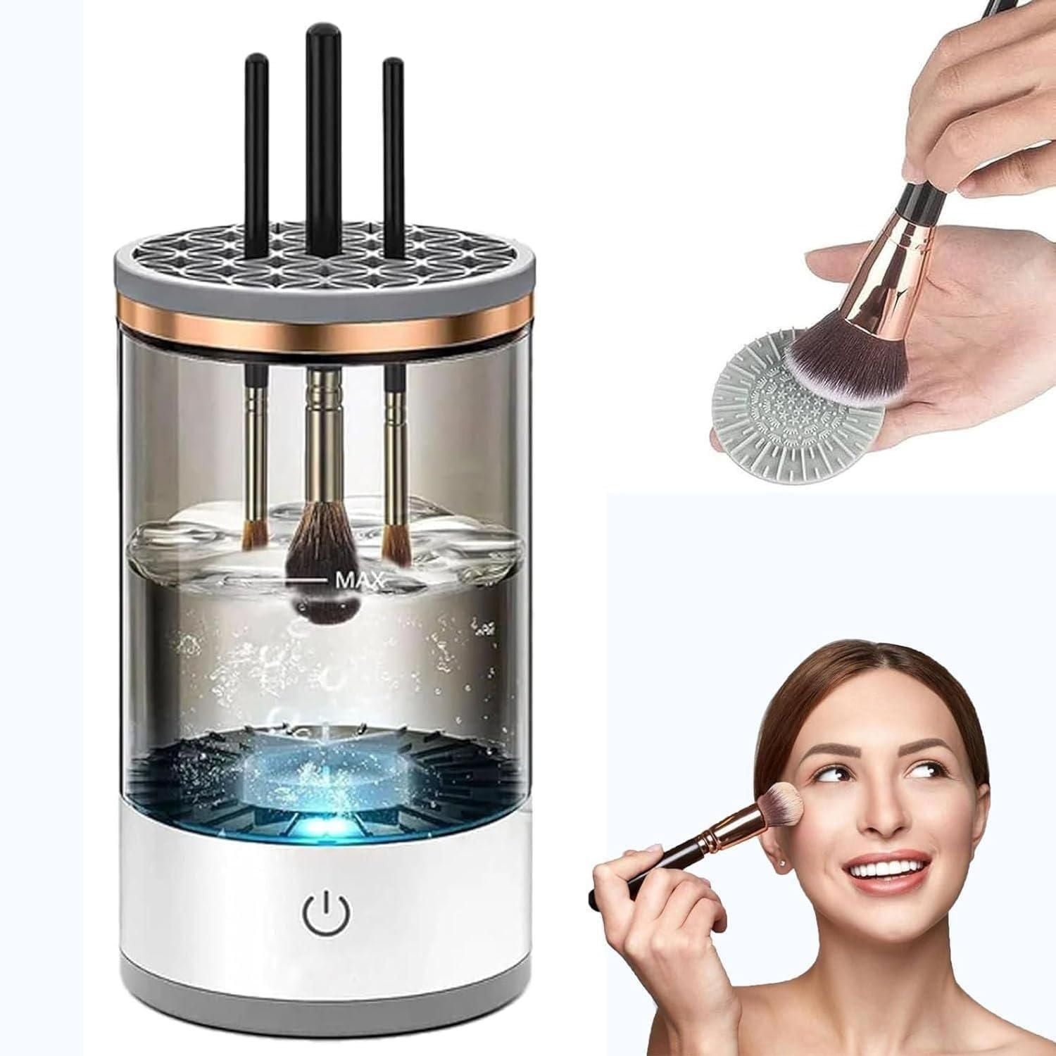 Make Up Brush Cleaner,Electric Brush Cleaner, USB Rechargeable Automatic Deep Cosmetic Cleaning Device : DRC