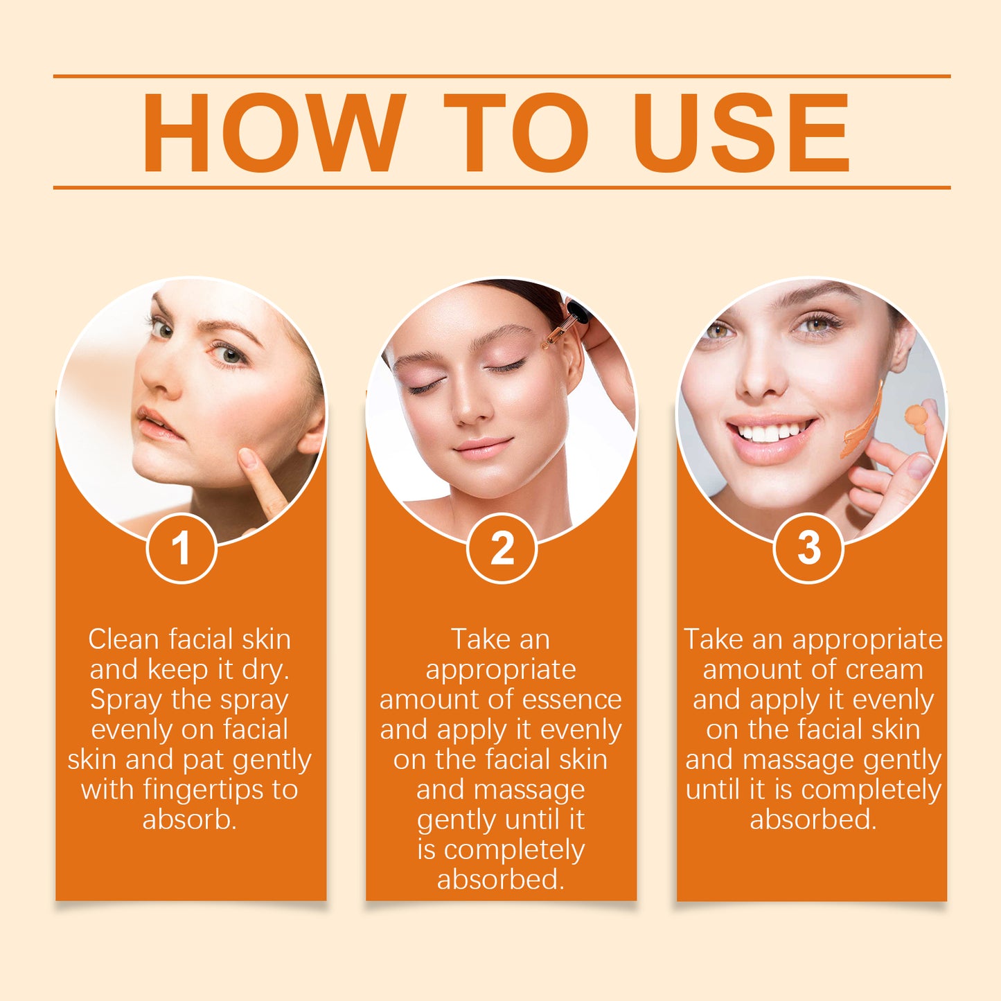 Vitamin C Facial Skin Care Set, Facial Moisturizing Moisturizing Rejuvenating Skin And Pore Fine Set