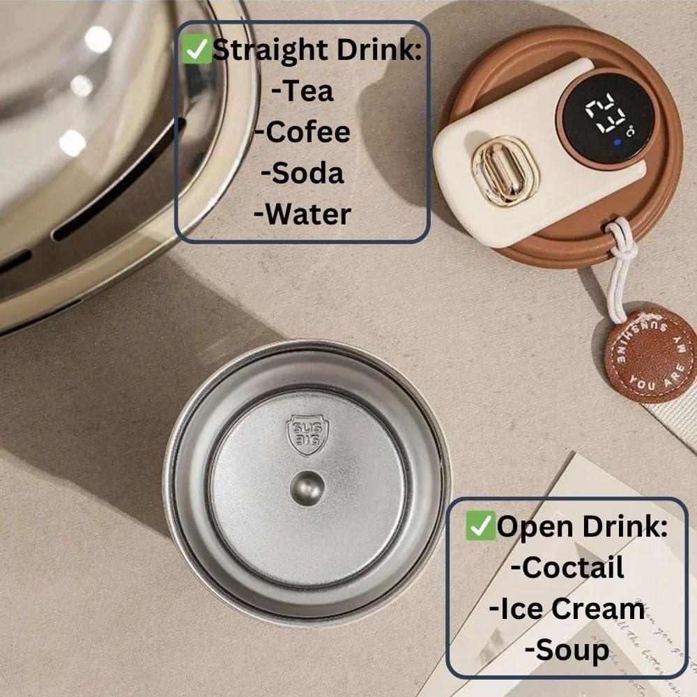 Stainless Steel Hot and Cold Vacuum Insulated Temperature Display Coffee Mug : DRC