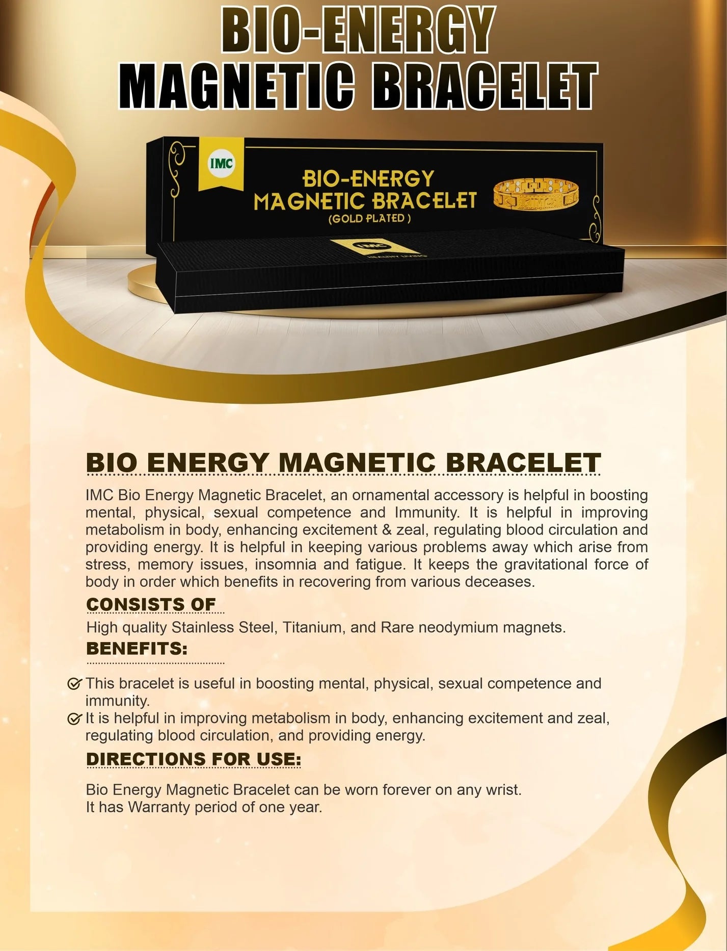 Bio-Energy Magnetic Watch & Bracelet - Dokets Shop